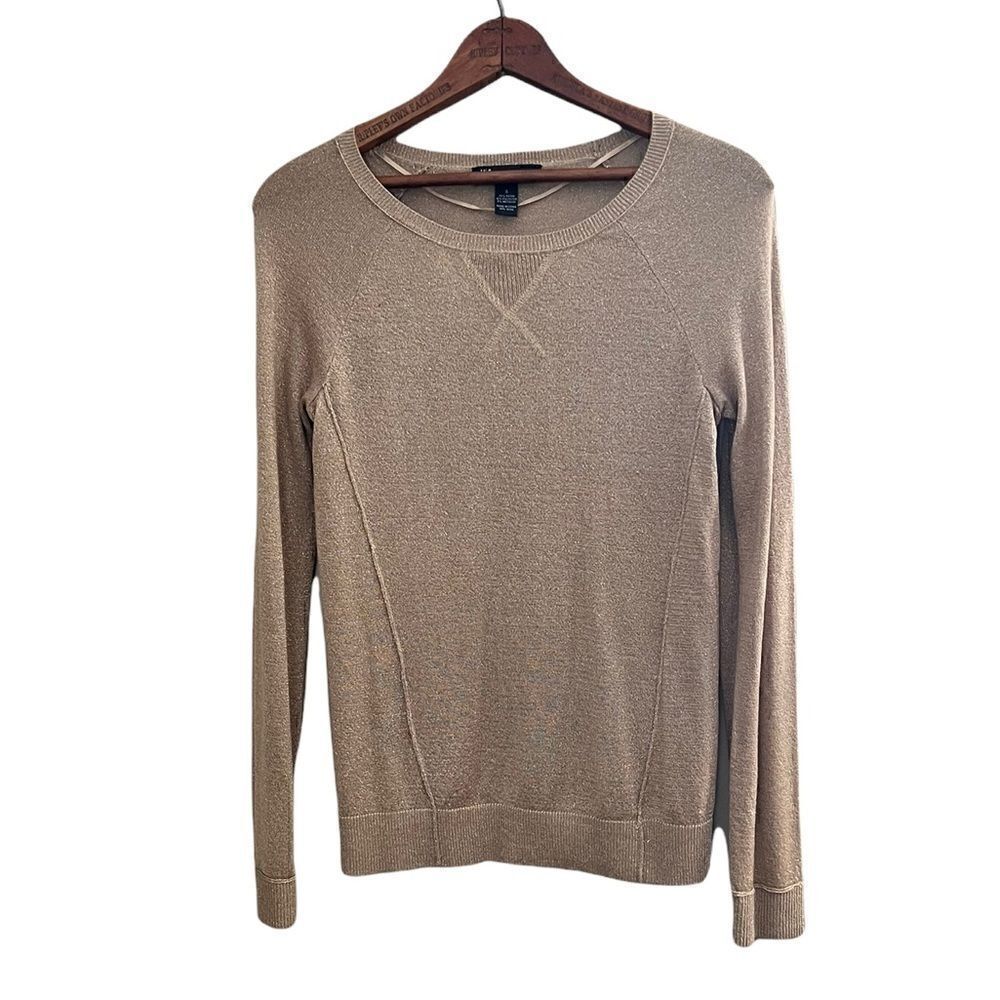 INC Metallic Crewneck Lightweight Top